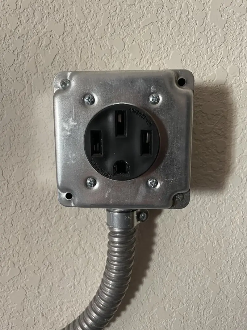 NEMA 14-50 outlet installed for Electrical Panel Upgrade in Macclenny